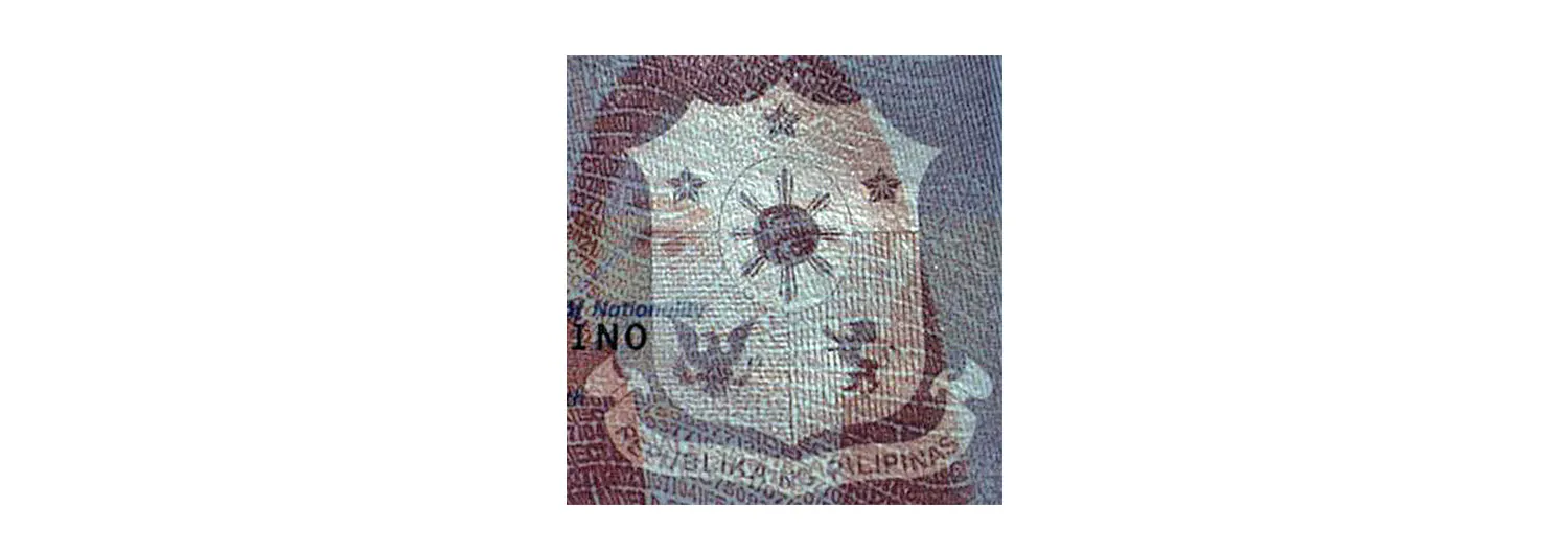 Hologram in the Philippine passport 